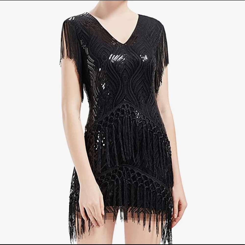 Black Gatsby/ 20s dress! Boho